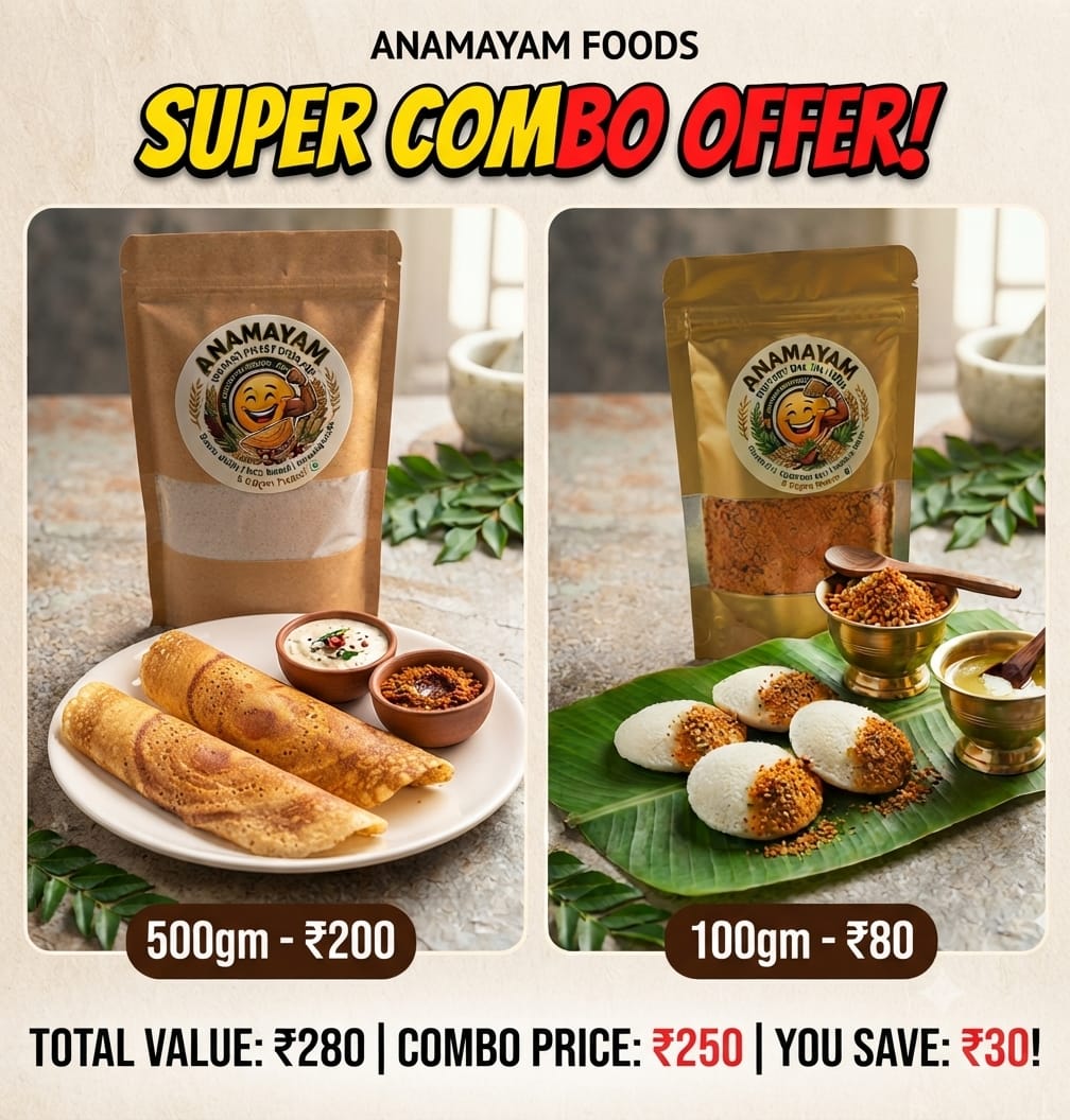 Millet Dosa Mix+Dal Chutney podi